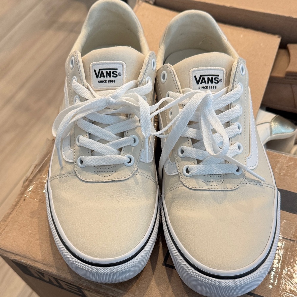 Vans Off-White Canvas Sneakers